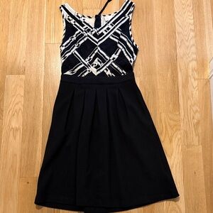Anthropologie Black and White Geometric Dress